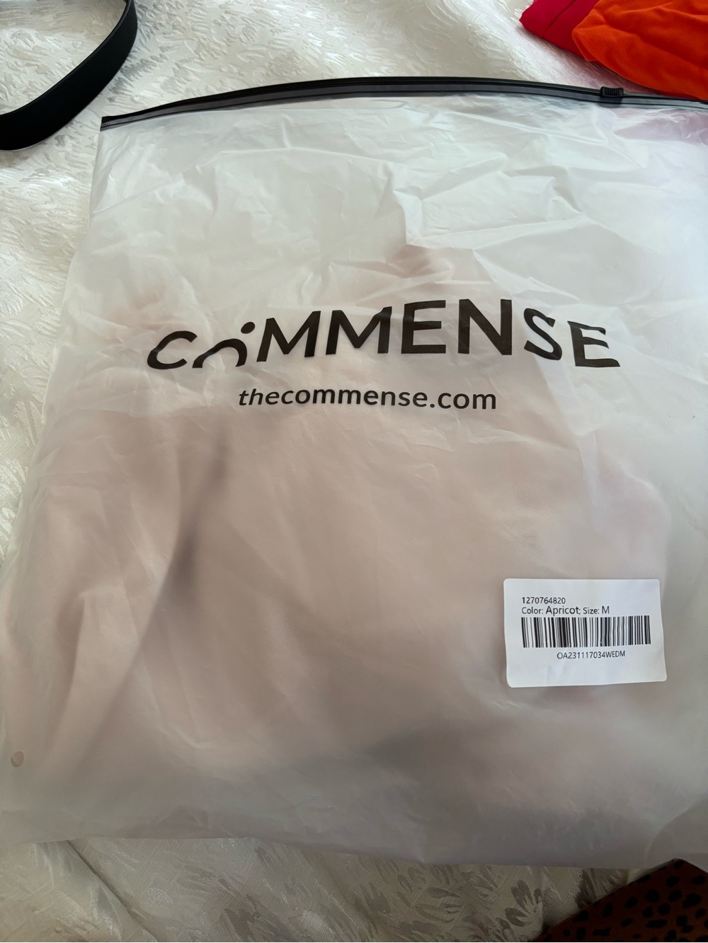 Commense Asymmetric One-Shoulder Rose-Embellished Blouse in Cream - Picture 3 of 3